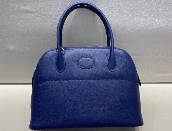 Hermes Bolide 27 Blue Epsom Leather Hand Stitching Replica