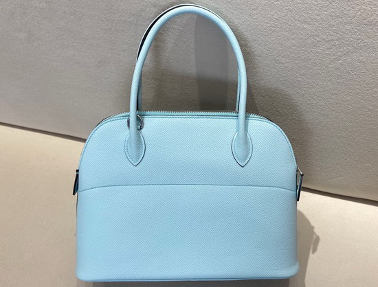 Hermes Bolide 27 Sky Blue Epsom Leather Hand Stitching Replica