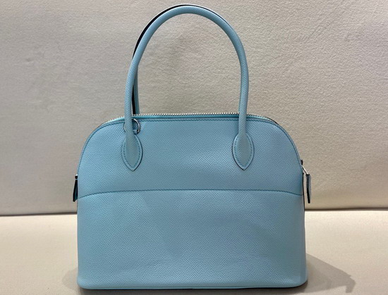 Hermes Bolide 27 Sky Blue Epsom Leather Hand Stitching Replica