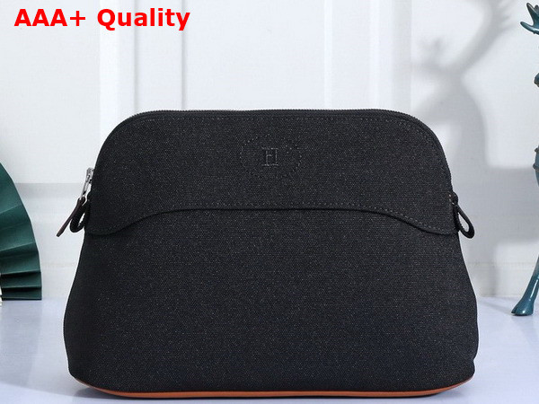 Hermes Bolide Case Medium Model Black Canvas Replica