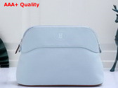 Hermes Bolide Case Medium Model Pale Blue Canvas Replica