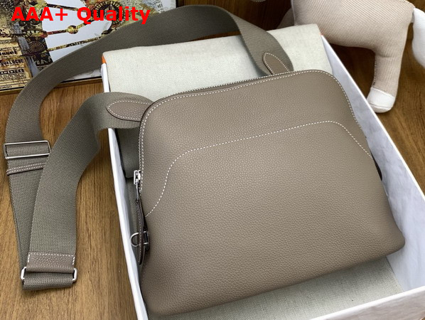Hermes Bolide Messenger Bag in Elephant Gray Barenia Calfskin Replica