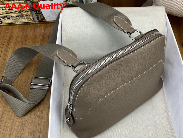 Hermes Bolide Messenger Bag in Elephant Gray Barenia Calfskin Replica