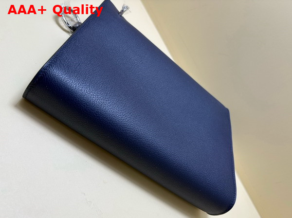 Hermes Bolittle Pouch in Blue Evercolor Calfskin Replica