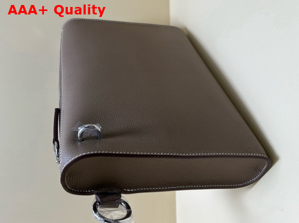 Hermes Bolittle Pouch in Etoupe Evercolor Calfskin Replica