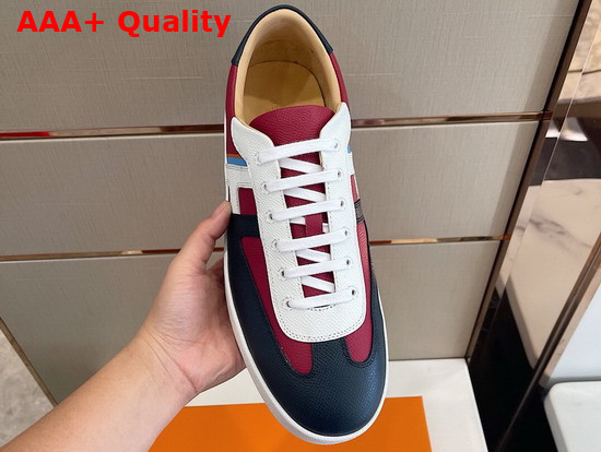 Hermes Boomerang Sneaker Bordeaux and Black Epsom Calfskin Replica