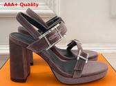 Hermes Bossa Sandal in Bruyere Velvet Replica