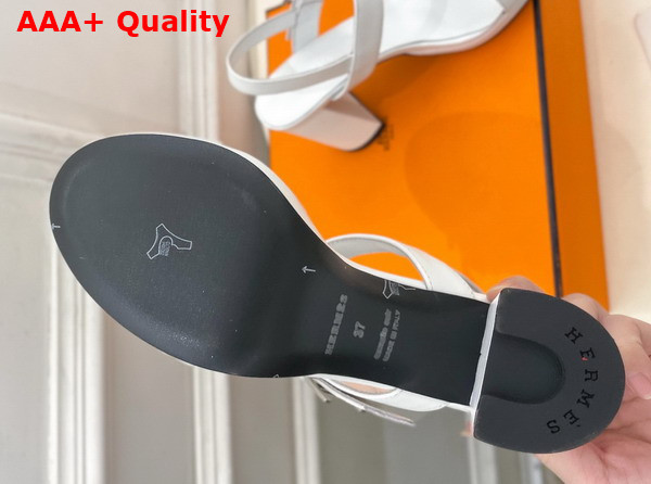 Hermes Bossa Sandal in White Calfskin Replica