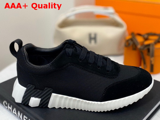 Hermes Bouncing Sneaker in Black Technical Canvas Replica