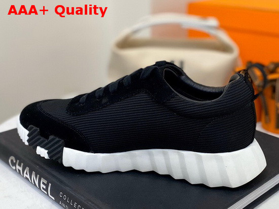 Hermes Bouncing Sneaker in Black Technical Canvas Replica