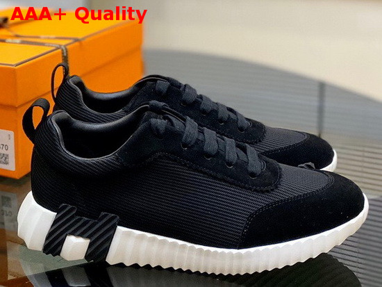 Hermes Bouncing Sneaker in Black Technical Canvas Replica