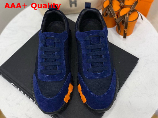 Hermes Bouncing Sneaker in Blue Technical Canvas Replica