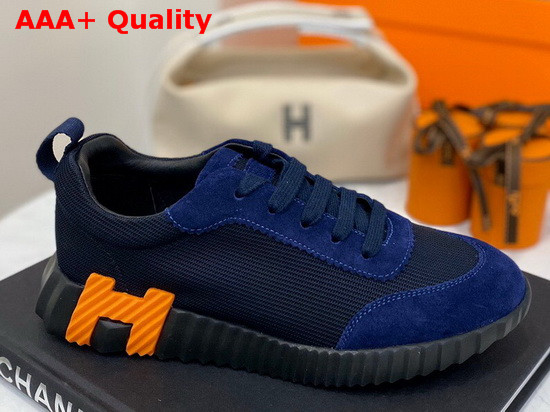 Hermes Bouncing Sneaker in Blue Technical Canvas Replica