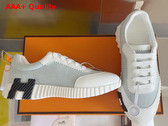 Hermes Bouncing Sneaker in Denim and Calfskin Replica