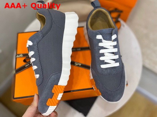 Hermes Bouncing Sneaker in Grey Technical Canvas Replica