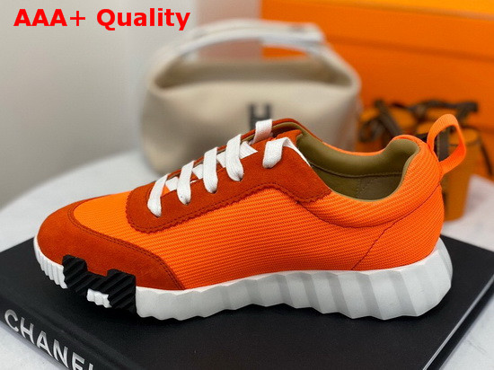 Hermes Bouncing Sneaker in Orange Technical Canvas Replica