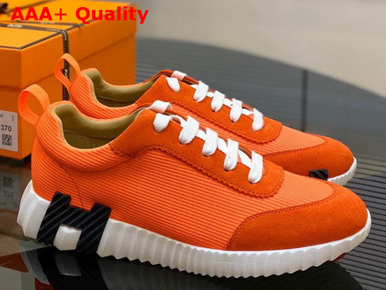 Hermes Bouncing Sneaker in Orange Technical Canvas Replica