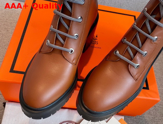 Hermes Bridge Ankle Boot in Natural Calfskin Replica