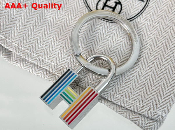 Hermes Cadenas Quizz Rainbow Key Ring Replica