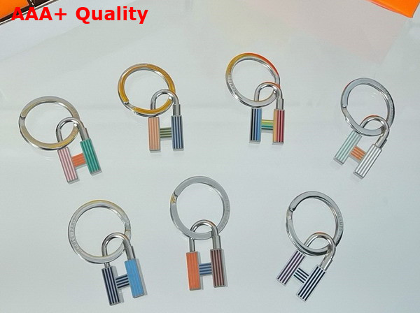 Hermes Cadenas Quizz Rainbow Key Ring Replica
