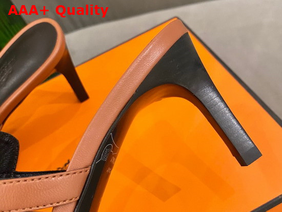 Hermes Candy Sandal High Heel Tan Calfskin Replica