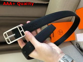 Hermes Cape Cod 32 Reversible Belt in Black Box and Togo Calfskin Replica