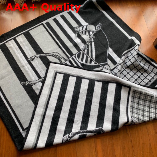 Hermes Cashmere Blanket in Black Replica