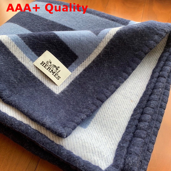 Hermes Cashmere Blanket in Blue Replica
