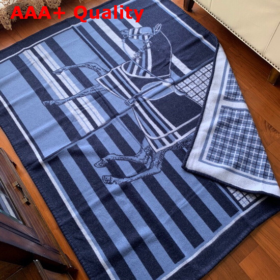 Hermes Cashmere Blanket in Blue Replica