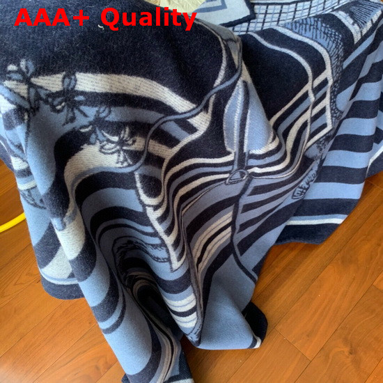 Hermes Cashmere Blanket in Blue Replica