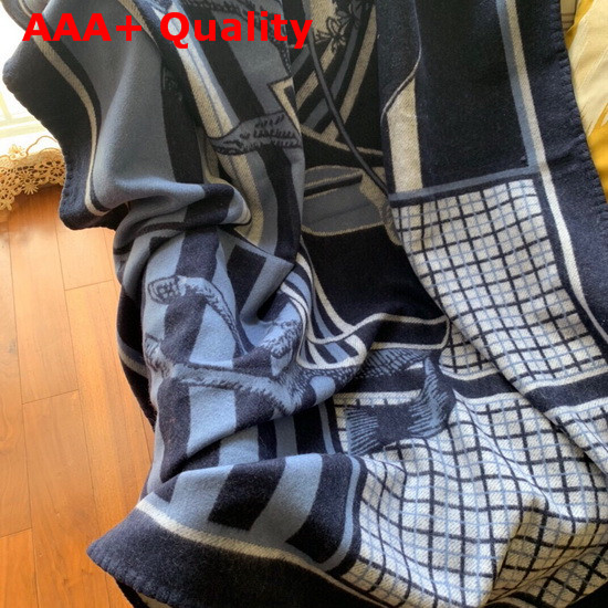 Hermes Cashmere Blanket in Blue Replica