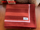 Hermes Cashmere Blanket in Burgundy Replica