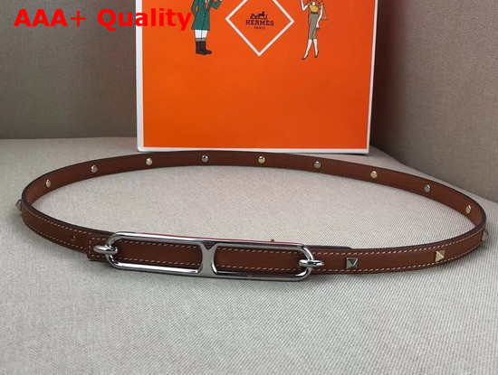 Hermes Chaine D Ancre Belt Buckle and Clous Medor Leather Strap 13mm Swift Calfskin Gold Replica