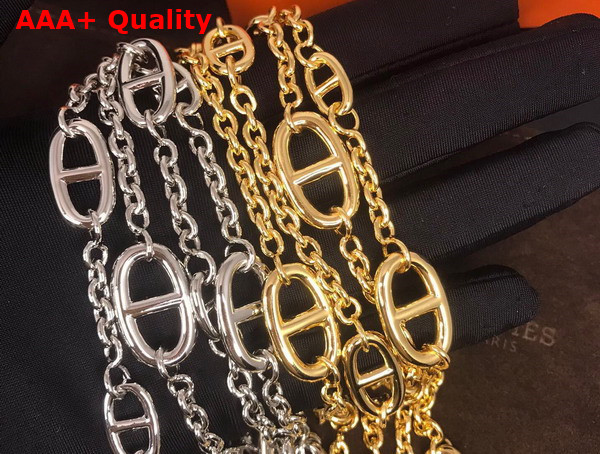 Hermes Chaine D Ancre Necklace in Gold Replica