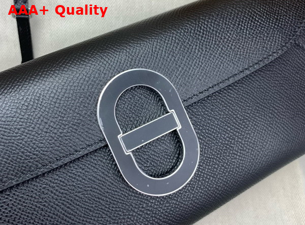 Hermes Chaine d Ancre To Go Wallet in All Black Epsom Calfskin Replica
