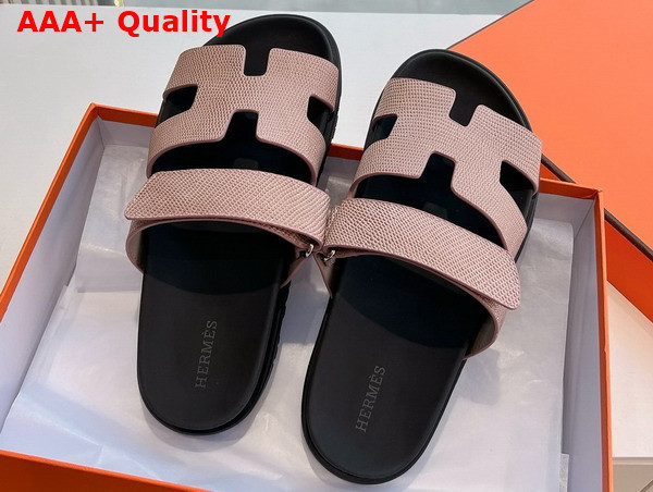 Hermes Chypre Sandal in Nude Lizard Leather Replica