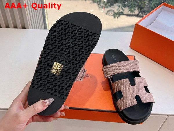 Hermes Chypre Sandal in Nude Lizard Leather Replica