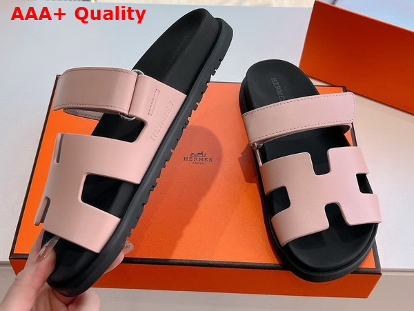 Hermes Chypre Sandal in Pink Calfskin Replica
