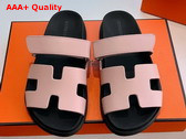 Hermes Chypre Sandal in Pink Calfskin Replica