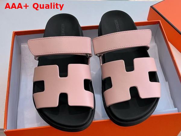 Hermes Chypre Sandal in Pink Calfskin Replica