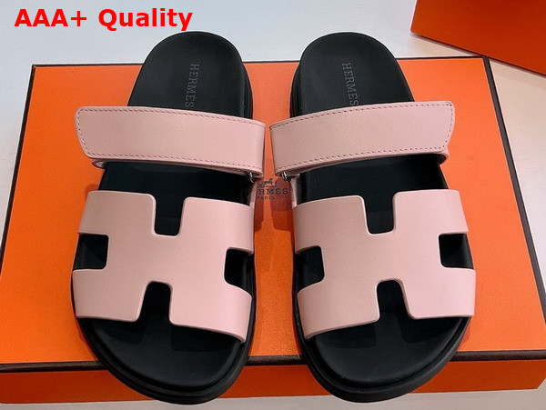Hermes Chypre Sandal in Pink Calfskin Replica
