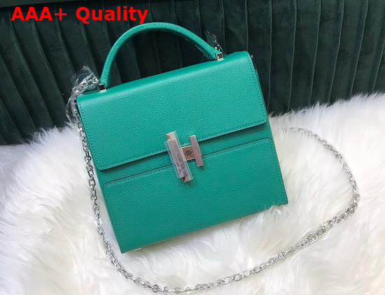 Hermes Cinhetic Bag in Green Goatskin Replica