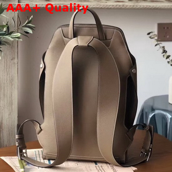 Hermes Cityback 27 Backpack in Grey Taurillon Maurice Leather Replica
