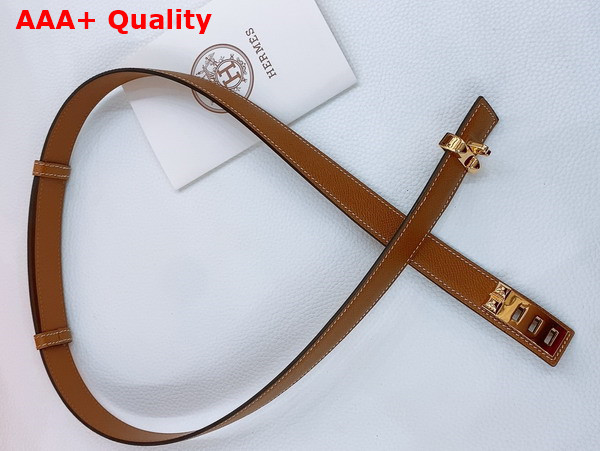 Hermes Collier de Chien 24 Belt in Brown Madame Calfskin Replica