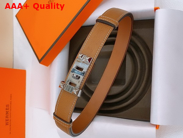 Hermes Collier de Chien 24 Belt in Brown Madame Calfskin Replica