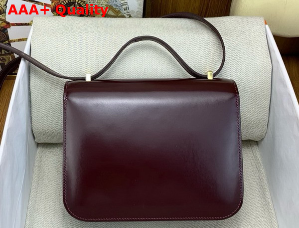 Hermes Constance 18 Bag in Bordeaux Box Calfskin Replica