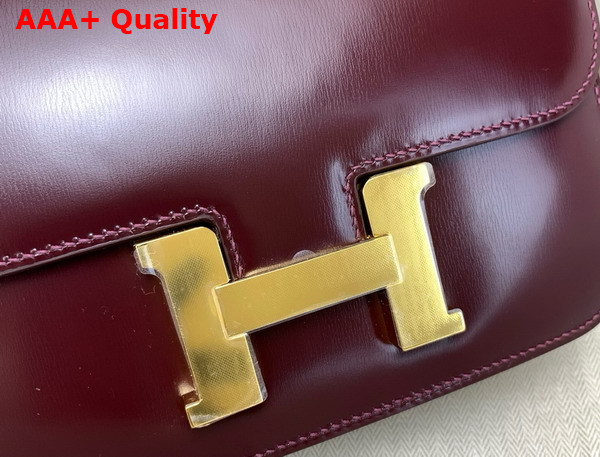 Hermes Constance 18 Bag in Bordeaux Box Calfskin Replica