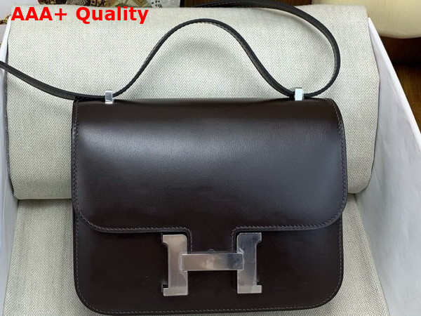 Hermes Constance 18 Bag in Dark Coffee Box Calfskin Replica