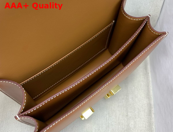 Hermes Constance 18 Bag in Gold Brown Box Calfskin Replica