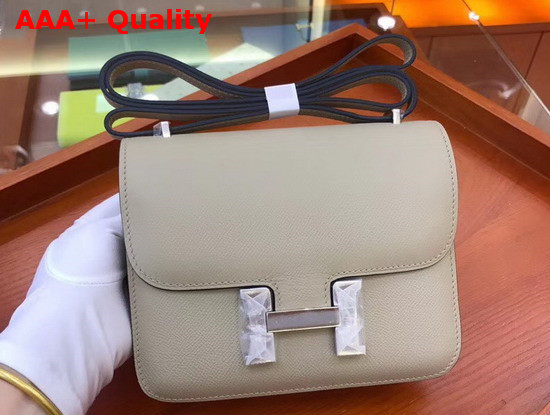 Hermes Constance 18 Bag in Light Grey Epsom Calfskin Replica